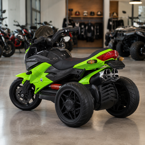 Детский мотоцикл BMW K1300S Bambi M 4274EL-5, зеленый, 2 мотора по 35W, EVA, кожа, MP3, USB, TF mp-338693 фото