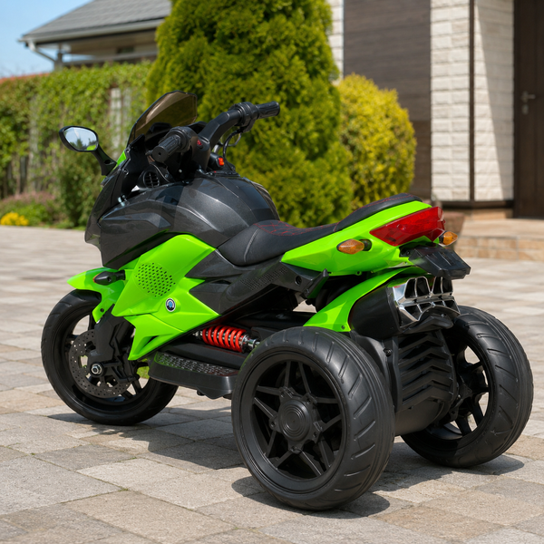 Детский мотоцикл BMW K1300S Bambi M 4274EL-5, зеленый, 2 мотора по 35W, EVA, кожа, MP3, USB, TF mp-338693 фото