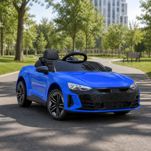 Дитячий електромобіль Audi RS e-tron GT M 4938EBLR-4 синій, 2 мотори по 30W, EVA, шкіряне сидіння, MP3, USB, TF, Bluetooth mp-338915 фото