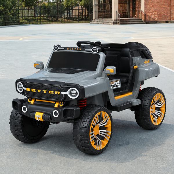 Дитячий електромобіль Джип Bambi M 5821 EBLR-11 (24V) Jeep, сірий mp-297591 фото
