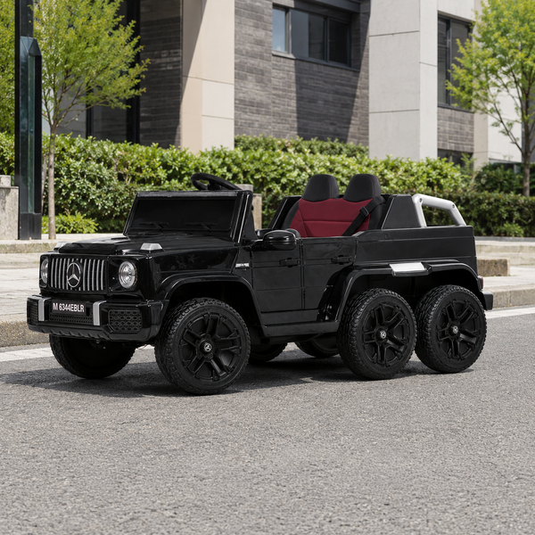 Дитячий електромобіль Джип Mercedes-AMG G 63 6x6 Гелендваген M 6344EBLRS-2, 6 моторів по 35W, EVA, шкіра, MP3, USB, TF, Bluetooth, чорний, автофарбування mp-346389 фото