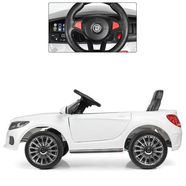 Детский электромобиль Bambi M 3981 EBLR-1 Mercedes S63 AMG, белый mp-249671 фото