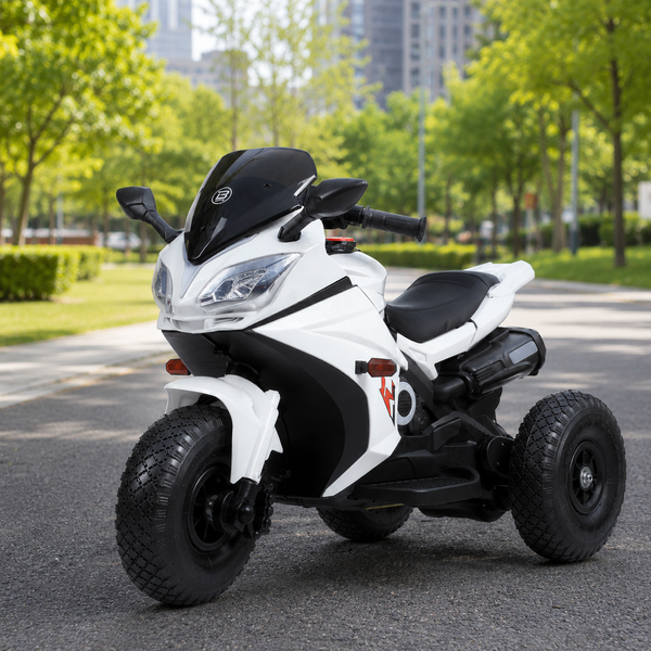 Дитячий мотоцикл Yamaha YZF-R1 Bambi M 4840 AL-1 білий, 2 мотори по 25W, гумові колеса, шкіра, MP3 mp-270455 фото