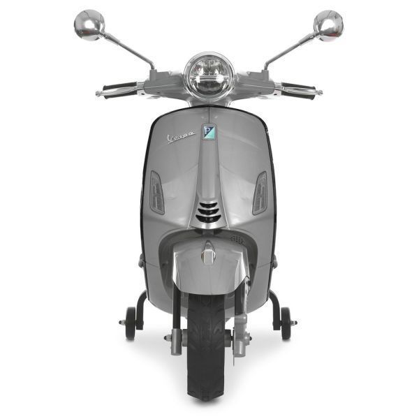 Дитячий мотоцикл Vespa Primavera M 6288EL-11-2, 1 мотор 45W, EVA, шкіра, MP3, Bluetooth, сіро-чорний mp-332286 фото
