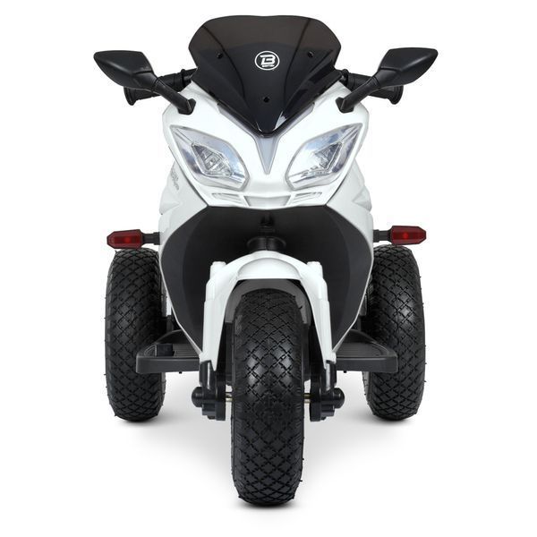 Дитячий мотоцикл Yamaha YZF-R1 Bambi M 4840 AL-1 білий, 2 мотори по 25W, гумові колеса, шкіра, MP3 mp-270455 фото