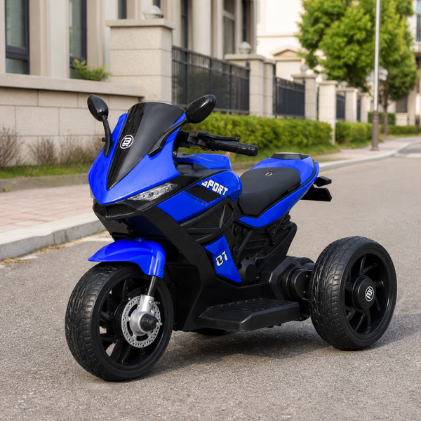 Дитячий мотоцикл Ducati Bambi Racer M 4454ELR-4 синій, з пультом керування, 2 мотори по 35W, EVA, шкіра, MP3/USB/TF mp-338696 фото