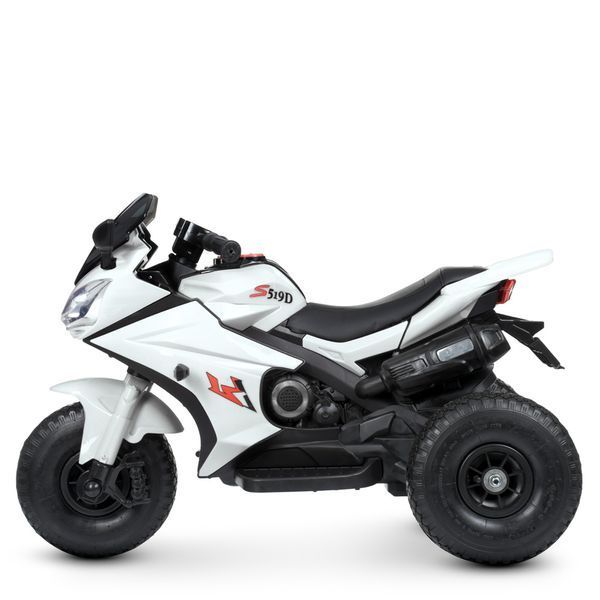 Дитячий мотоцикл Yamaha YZF-R1 Bambi M 4840 AL-1 білий, 2 мотори по 25W, гумові колеса, шкіра, MP3 mp-270455 фото