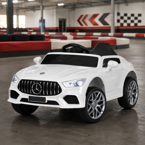 Дитячий електромобіль Mercedes Bambi M 4823EBLR-1 білий, 4 мотори по 25W, EVA, шкіра, MP3, USB, Bluetooth mp-275665 фото