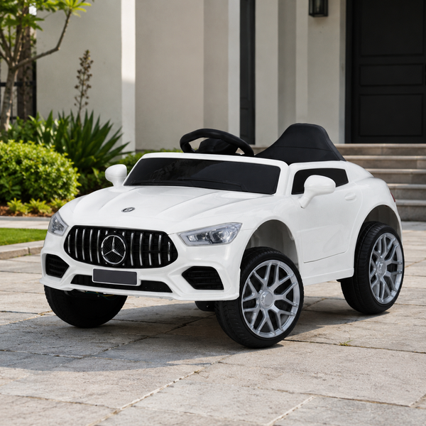 Дитячий електромобіль Mercedes Bambi M 4823EBLR-1 білий, 4 мотори по 25W, EVA, шкіра, MP3, USB, Bluetooth mp-275665 фото