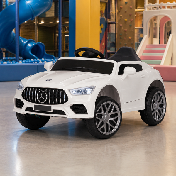 Дитячий електромобіль Mercedes Bambi M 4823EBLR-1 білий, 4 мотори по 25W, EVA, шкіра, MP3, USB, Bluetooth mp-275665 фото
