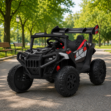 Дитячий електромобіль Джип Багги M 6347EBLRS-2, 4 мотори по 35W, MP3, Bluetooth, EVA, шкіра, чорний mp-349044 фото
