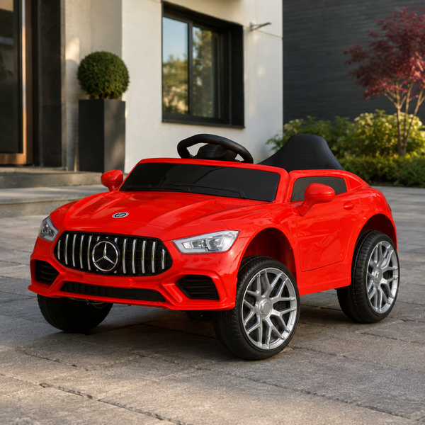 Дитячий електромобіль Mercedes Bambi M 4823EBLR-3 червоний, 4 мотори по 25W, EVA, шкіра, MP3, USB, Bluetooth mp-275666 фото