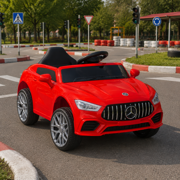 Дитячий електромобіль Mercedes Bambi M 4823EBLR-3 червоний, 4 мотори по 25W, EVA, шкіра, MP3, USB, Bluetooth mp-275666 фото
