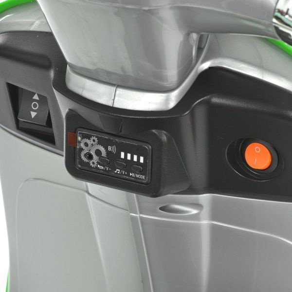Дитячий мотоцикл Vespa Primavera M 6288EL-11-5, 1 мотор 45W, EVA, шкіра, MP3, Bluetooth, сіро-салатовий mp-332288 фото