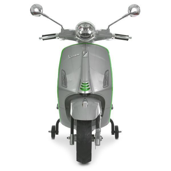 Дитячий мотоцикл Vespa Primavera M 6288EL-11-5, 1 мотор 45W, EVA, шкіра, MP3, Bluetooth, сіро-салатовий mp-332288 фото