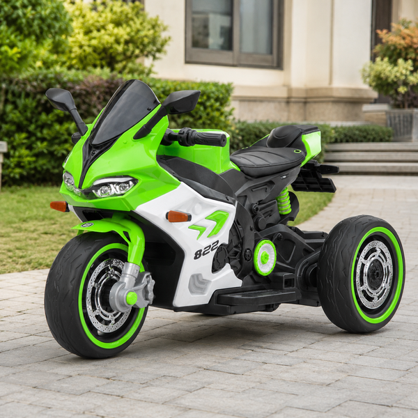 Дитячий мотоцикл Ducati Panigale M 6307EL-5 зелений, 2 мотори по 25W, EVA, екошкіра, MP3, USB, Bluetooth mp-338698 фото