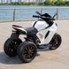 Детский мотоцикл Kawasaki Ninja Bambi M 5050 EL-1 белый, 2 мотора по 25W, EVA, кожа, MP3, USB, свет и музыка mp-285653 фото 4