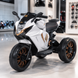 Детский мотоцикл Kawasaki Ninja Bambi M 5050 EL-1 белый, 2 мотора по 25W, EVA, кожа, MP3, USB, свет и музыка mp-285653 фото 5