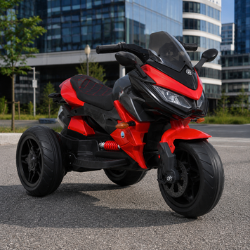 Дитячий мотоцикл BMW K1300S Bambi M 4274EL-3, червоний, 2 мотори по 35W, EVA, екошкіра, MP3, USB, TF mp-248846 фото