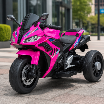 Детский мотоцикл BMW S1000RR M 6273EL-8 розовый, 2 мотора по 35W, EVA, кожа, Bluetooth, MP3, USB mp-328506 фото