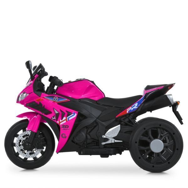 Дитячий мотоцикл BMW S1000RR M 6273EL-8 рожевий, 2 мотори по 35W, EVA, екошкіра, Bluetooth, MP3, USB mp-328506 фото