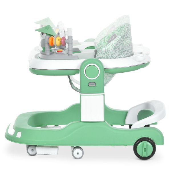 Ходунки ME 1200 URSA Green 2в1 муз., пушер, колеса 6шт, свет, на батарейках, в кор, зелений mp-330633 фото