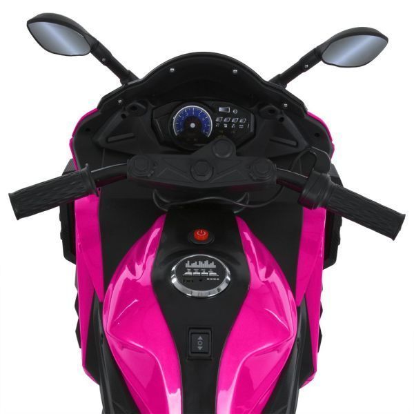 Дитячий мотоцикл BMW S1000RR M 6273EL-8 рожевий, 2 мотори по 35W, EVA, екошкіра, Bluetooth, MP3, USB mp-328506 фото