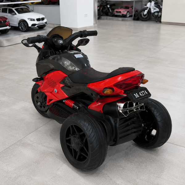 Дитячий мотоцикл BMW K1300S Bambi M 4274EL-3, червоний, 2 мотори по 35W, EVA, екошкіра, MP3, USB, TF mp-248846 фото
