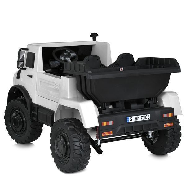 Дитячий електромобіль Джип Bambi Джип M 5837 EBLR-1 (36V) Mercedes Unimog, двомісний, білий mp-300062 фото