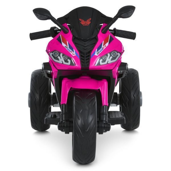 Дитячий мотоцикл BMW S1000RR M 6273EL-8 рожевий, 2 мотори по 35W, EVA, екошкіра, Bluetooth, MP3, USB mp-328506 фото