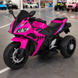 Дитячий мотоцикл BMW S1000RR M 6273EL-8 рожевий, 2 мотори по 35W, EVA, екошкіра, Bluetooth, MP3, USB mp-328506 фото 3