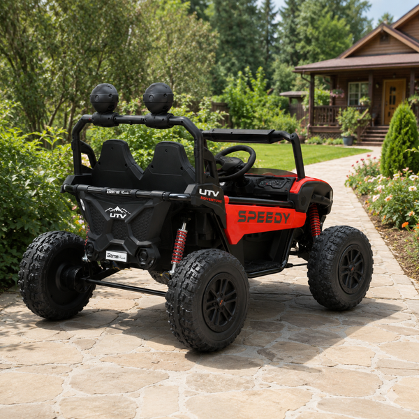 Детский электромобиль Джип двухместный Багги Can-Am MaverickX3 M 6205EBLR-3, 4 мотора по 45W, EVA, экокожа, Bluetooth, MP3, USB, красный mp-315892 фото