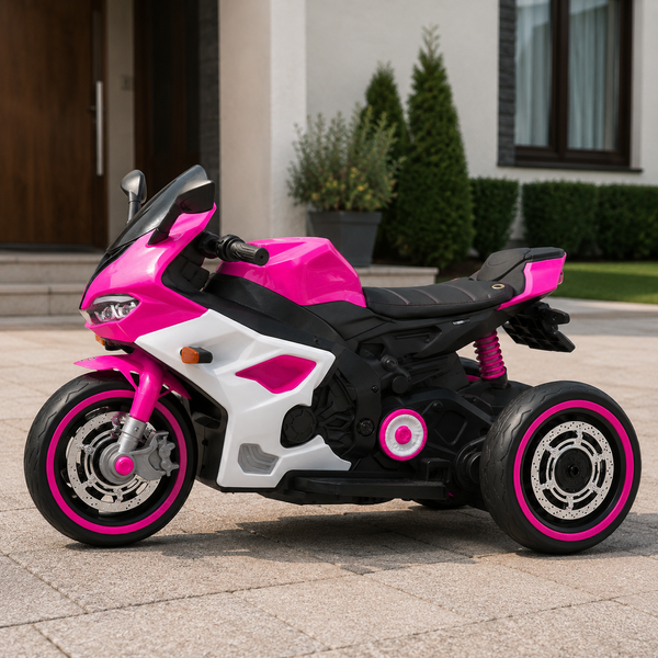 Дитячий мотоцикл Ducati Panigale M 6307EL-8 рожевий, 2 мотори по 25W, EVA, екошкіра, MP3, USB, Bluetooth mp-338700 фото