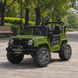 Детский электромобиль Джип Jeep Wrangler Off-Road 4x4 M 6259EBLR-10(24V) двухместный, 2 мотора по 35W, EVA, экокожа, Bluetooth, MP3, темно-зеленый mp-332322 фото 4