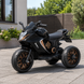 Детский мотоцикл Kawasaki Ninja Bambi M 5050 EL-2 черный, 2 мотора по 25W, EVA, кожа, MP3, USB, свет и музыка mp-285654 фото 5
