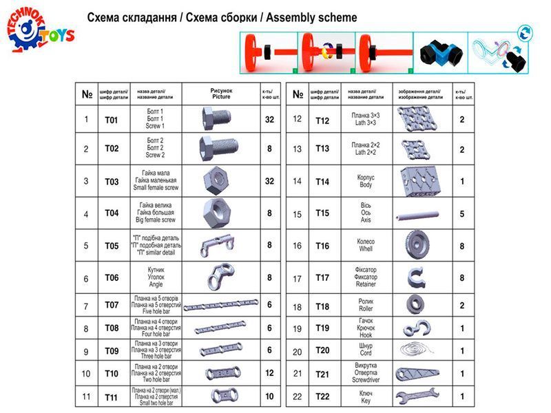 Конструктор Технотроник Мега, 168 деталей, Технок 3992 bab-112818 фото