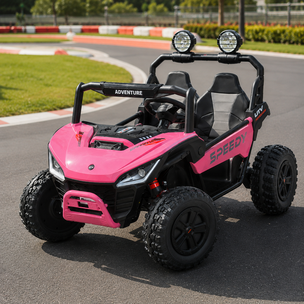 Детский электромобиль Джип двухместный Багги Can-Am MaverickX3 M 6205EBLR-8, 4 мотора по 45W, EVA, экокожа, Bluetooth, MP3, USB, розовый mp-315894 фото