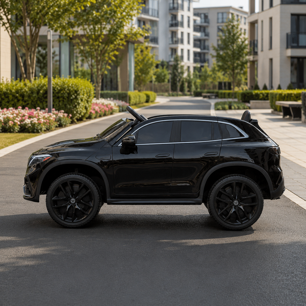 Детский электромобиль Mercedes-Benz EQS 580 4MATIC SUV M 6161EBLR-2 черный, 2 мотора по 45W, EVA, экокожа, MP3, USB, Bluetooth mp-314155 фото