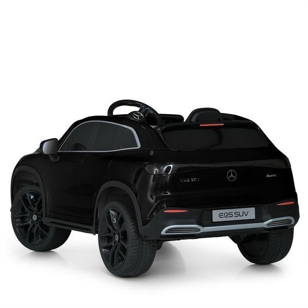 Детский электромобиль Mercedes-Benz EQS 580 4MATIC SUV M 6161EBLR-2 черный, 2 мотора по 45W, EVA, экокожа, MP3, USB, Bluetooth mp-314155 фото