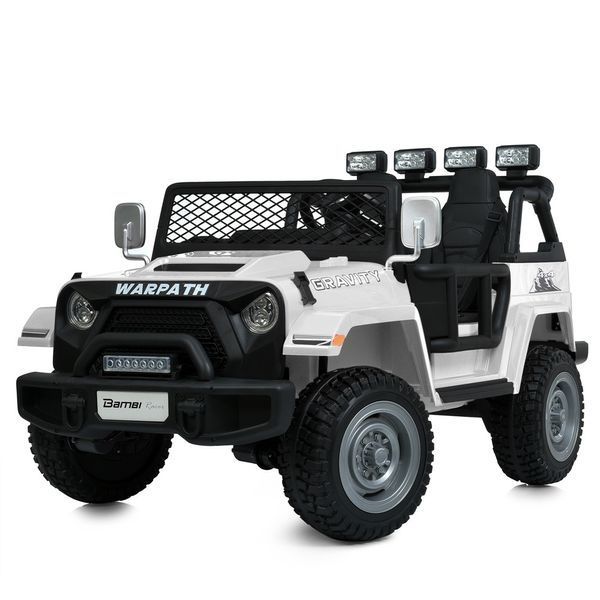 Дитячий електромобіль Джип Warpath Gravity M 6108EBLR-1 двомісний, 4 мотори по 90W, EVA, шкіра, Bluetooth, MP3, USB, FM, білий mp-313732 фото