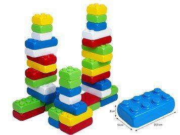 Конструктор великі блоки Mega Brick Bamsic №2, 25,5 см, великі деталі, BAMSIC 115/25 bab-386120 фото