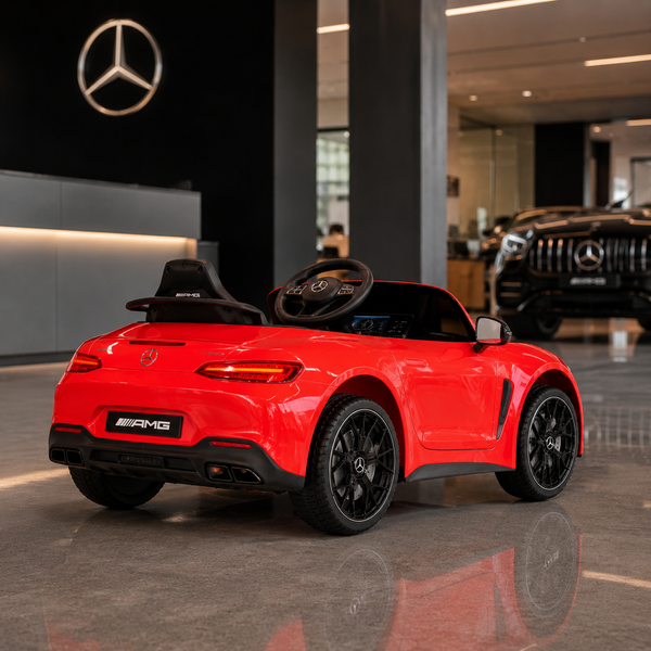 Двухместный детский электромобиль Mercedes-AMG GT R Roadster M 6315EBLR-3 красный, 2 мотора по 320W, EVA, кожа, Bluetooth, MP3 mp-340544 фото