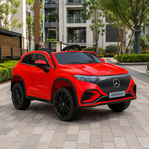 Детский электромобиль Mercedes-Benz EQS 580 4MATIC SUV M 6161EBLR-3 красный, 2 мотора по 45W, EVA, экокожа, MP3, USB, Bluetooth mp-314156 фото
