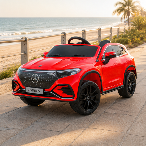 Детский электромобиль Mercedes-Benz EQS 580 4MATIC SUV M 6161EBLR-3 красный, 2 мотора по 45W, EVA, экокожа, MP3, USB, Bluetooth mp-314156 фото