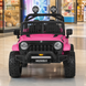 Детский электромобиль Джип Jeep Wrangler Off-Road 4x4 M 6259EBLR-8(24V) двухместный, 2 мотора по 35W, EVA, экокожа, Bluetooth, MP3, розовый mp-332325 фото 2