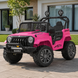 Детский электромобиль Джип Jeep Wrangler Off-Road 4x4 M 6259EBLR-8(24V) двухместный, 2 мотора по 35W, EVA, экокожа, Bluetooth, MP3, розовый mp-332325 фото 1
