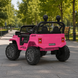 Детский электромобиль Джип Jeep Wrangler Off-Road 4x4 M 6259EBLR-8(24V) двухместный, 2 мотора по 35W, EVA, экокожа, Bluetooth, MP3, розовый mp-332325 фото 7