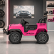 Детский электромобиль Джип Jeep Wrangler Off-Road 4x4 M 6259EBLR-8(24V) двухместный, 2 мотора по 35W, EVA, экокожа, Bluetooth, MP3, розовый mp-332325 фото 3