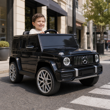 Джип детский электромобиль Mercedes-Benz G-Class AMG G 63 M 6236EBLRS-2 черный, 2 мотора по 30W, EVA, кожа, MP3, Bluetooth, автопокраска mp-338991 фото