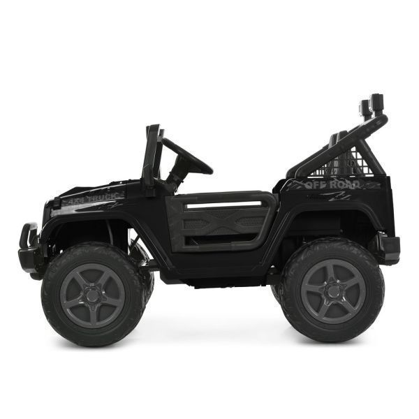 Детский электромобиль Джип Jeep Wrangler M 6287EBLR-2 двухместный черный, 4 мотора по 45W, EVA, кожа, Bluetooth mp-332326 фото